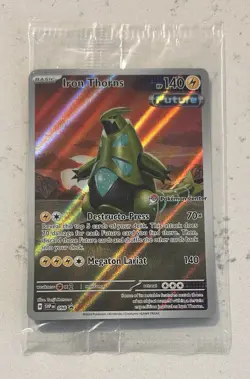 Pokemon TCG Promo - Iron Thorns SVP 098 Pokemon Center Stamp Sealed - Image 1
