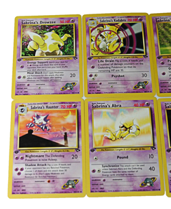 Pokemon Sabrina's Drowzee Haunter Gastly Kadabra Abra 8-Card LP Lot 1st Edition - Image 3