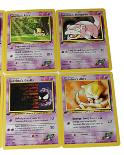 Pokemon Sabrina's Drowzee Haunter Gastly Kadabra Abra 8-Card LP Lot 1st Edition - Image 4