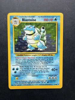 Pokemon Cards: Blastoise 2/102: Base Set Rare Holo: MP - Image 1