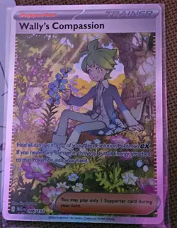 Wally's Compassion Mega Evolution 186/132 Secret Rare Pokemon Card - Image 1