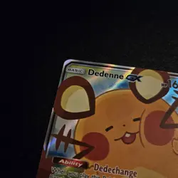 Pokemon Dedenne GX TCG Alternate Art Holo Card 195a/214 - Image 2