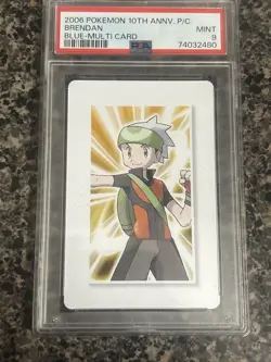 2006 POKEMON CENTER 10TH ANNIVERSARY PLAYING CARDS BLUE DECK PSA9 - Image 2