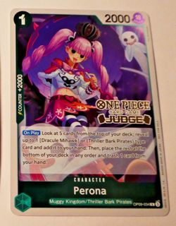One Piece Card Game Carte Judge Holo Perona OP09-034 Alt EN Mint - Image 1
