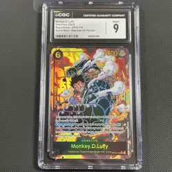 One Piece Monkey D Luffy OP10 118 Alternate Art GCG Mint 9 Graded Card - Image 1