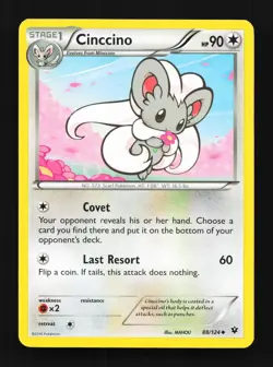 Cinccino 88/124 LP Fates Collide English Pokemon Card TCG - Image 1