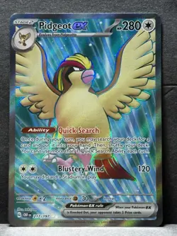 Pokemon Pidgeot EX TCG Holo Ultra Rare Card Obsidian Flames 217/197 NM - Image 1
