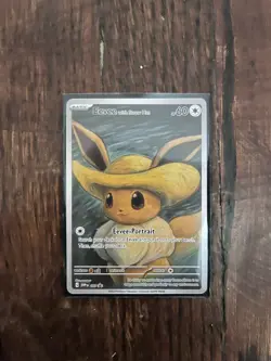 Eevee with Straw Hat Pokemon x Van Gogh Black Star Promo ACG Art Card - NM - Image 1