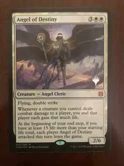 MTG Angel of Destiny Zendikar Rising Foil Mythic Card #002 Promo - Image 1