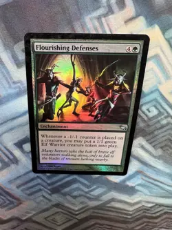 MTG Foil Flourishing Defenses EX/LP Shadowmoor - Image 3