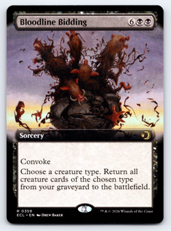 Bloodline Bidding Extended Art - Lorwyn Eclipsed MTG - Image 1