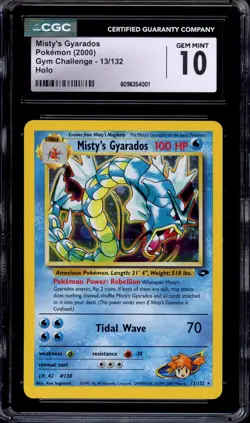 2000 Pokemon Gym Challenge Misty's Gyarados-Holo #13 CGC 10 GEM MINT - Image 1