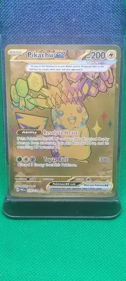 Pikachu ex 179/131 Prismatic Evolutions PRE Hyper Rare Pokemon Near Mint Gold FA - Image 1