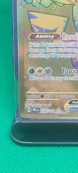 Pikachu ex 179/131 Prismatic Evolutions PRE Hyper Rare Pokemon Near Mint Gold FA - Image 3