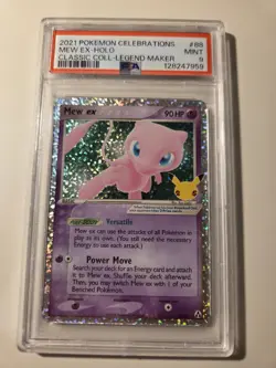 2021 Pokemon Celebrations Mew ex 88/92 Holo Classic Collection PSA 9 - Image 1