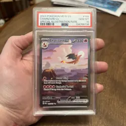 2023 POKEMON MEW EN-151 SPECIAL ILLUSTRATION RARE #199 CHARIZARD EX PSA 10 - Image 1