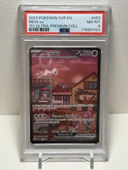 2023 Pokemon 151 English Mew EX #53 SVP Ultra Premium Collection PSA 8 - Image 1