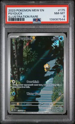 2023 POKEMON MEW EN-151 175 PSYDUCK ILLUSTRATION RARE PSA 8 - Image 1
