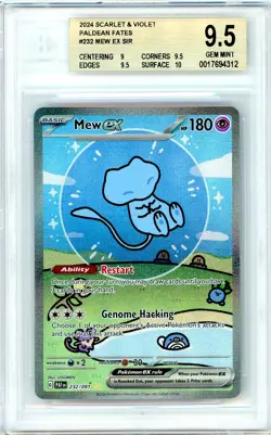 Pokemon Mew EX #232 Paldean Fates SIR BGS 9.5 Gem Mint - Image 1