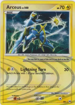 Arceus AR6 Holo Secret Rare Pokemon TCG Platinum Series Arceus Set 2009 LP - Image 1