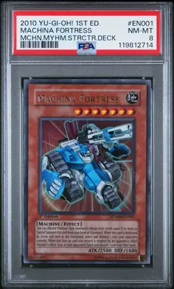 Yu-Gi-Oh! Machina Fortress SDMM-EN001 1st Edition PSA 8 NM-MT - Image 1