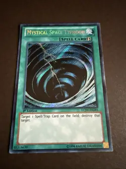 Yu-Gi-Oh! Mystical Space Typhoon -LCJW-EN285- Secret Rare- 1st Edition LP! - Image 1