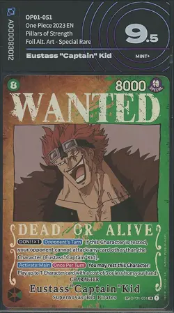 Eustass "Captain" Kid OP01-051 - One Piece Pillars of Strength - AiGrading 9,5 - Image 1