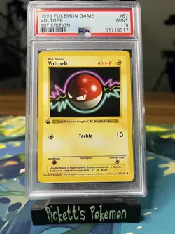 1999 English Pokemon 1st Edition Base Set PSA 9 Mint VOLTORB 67/102 - Image 1