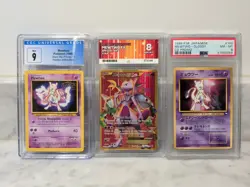 Graded Pokemon Cards. Mewtwo Lot. Breakthrough 164. Ace, PSA, And CGC Blue Label - Image 4