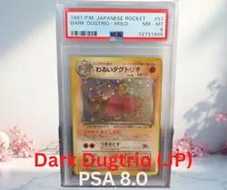 Pokemon Dark Dugtrio (JP) Team Rocket (Japanese) PSA 8 - Image 1