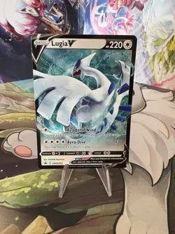 Pokemon Lugia v TCG SWSH301 Sword & Shield Black Star Promo Holo Card - Image 1