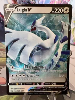 Pokemon Lugia v TCG SWSH301 Sword & Shield Black Star Promo Holo Card - Image 2