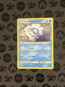 Pokemon Card Alolan Vulpix Guardians Rising Cosmo Holo 21a/145 Near Mint - Image 1