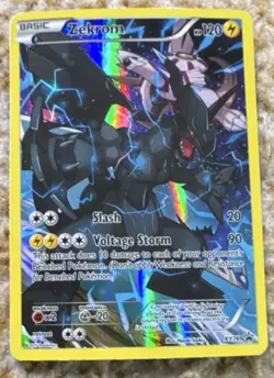 Pokemon TCG Zekrom XY76 XY Promo Full Art Holo 120 HP Dragon Basic Card - Image 1