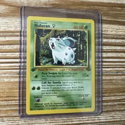 Nidoran 57/64 1st Edition Jungle Pokemon Card MP - Image 1