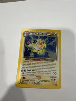 Pokemon Neo Destiny Dark Ampharos Holo Card 1/105 2000 Unlimited Rare - Image 1