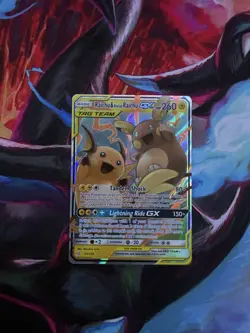 Pokemon GX Unified Minds Alolan Raichu Card 54/236 Ultra Rare SM Holo - Image 1