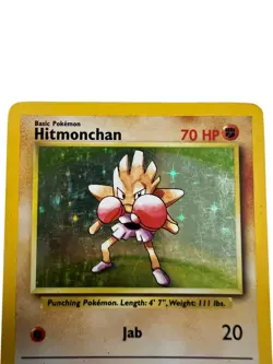 Hitmonchan Pokemon Card Base Set Holo Rare 70 HP Collectible (D) T2348 D147 - Image 2