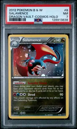 Salamence 8/20 PSA 7 BW Dragon Vault Promo Cosmos Holo Rare Pokemon Card ISL - Image 1