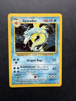 Pokemon Cards: Gyarados 6/102: Base Set Holo Rare: LP - Image 1