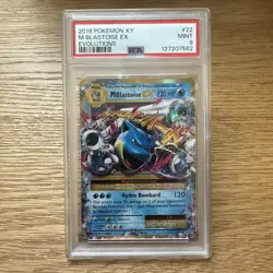Pokemon TCG Mega-M Blastoise EX XY Evolutions Holo Rare Card 22/108 PSA 9. - Image 1