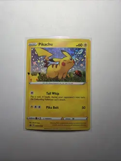 Pokemon Pikachu TCG Holo Card SWSH039 Black McDonald's 25th Anniversary Promo - Image 1