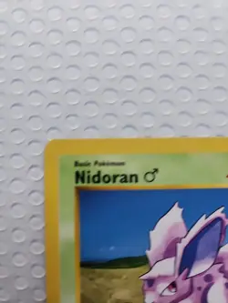 Pokemon TCG Nidoran M Base Set Card 055/102 Vintage 1st Edition Shadowless - Image 2