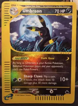 Pokemon Card-Umbreon-Skyridge-Holo Reverse-32/144-ENG-Very Good Condition - Image 1