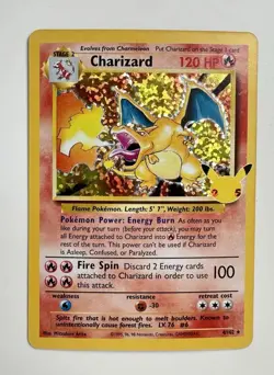 Pokemon Charizard Celebrations 25 Anniversary Holo Rare Card 4/102 Near Mint Raw - Image 1