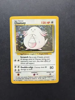 Pokemon Cards: Chansey 3/102: Base Set Rare Holo: MP - Image 1