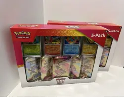 Scarlet & Violet 151 Mini Tins 5-Pack Costco Bundle Compete Set of 2 Pokemon TCG - Image 1