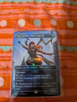 Marvel Legends Magic: The Gathering Iron Spider, Stark Upgrade Foil Card - Image 1