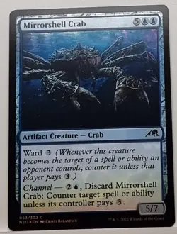 MTG - Mirrorshell Crab Foiled - Kamigawa: Neon Dynasty (C) UNPLAYED, - Image 1