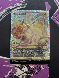 Meek Attack - Fracture Foil Showcase Lorwyn Eclipsed (ECL) NM Pack Fresh MTG - Image 1